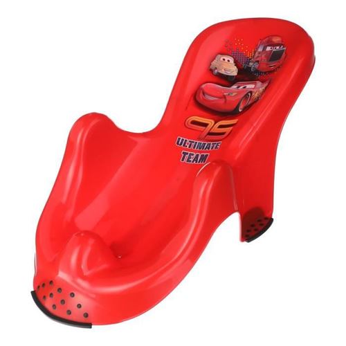 Mill'O Bébé - Transat de bain bébé Disney CARS ergonomique et sécurisant, nouveau-nés - 0-6 mois