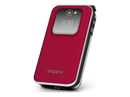 emporiaJOY-LTE - 4G téléphone de service - RAM 64 Mo / Mémoire interne 128 Mo - microSD slot - Écran LCD - 240 x 320 pixels - rear camera 2 MP - rouge