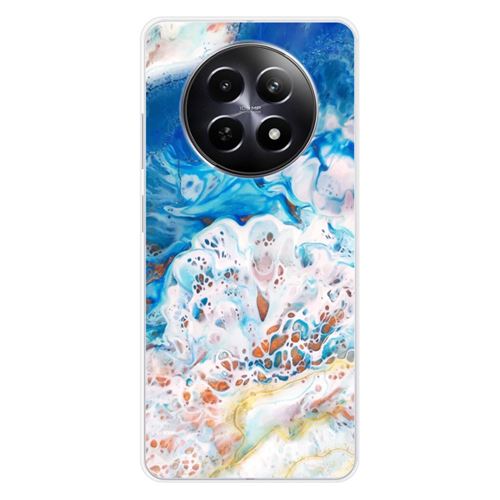 Coque en silicone imprimée compatible Realme 12 5G Marbre océan