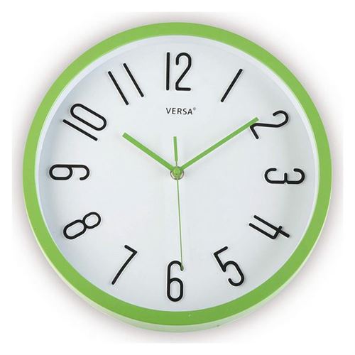 Horloge Murale Plastique (4,6 x 30 x 30 cm) Vert