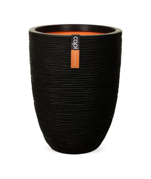 Capi Europe - Vase élégant bas rib nl - 46 x 58 cm - Noir