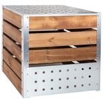 Composteur Gris 80x80x78 Cm Bois Massif De Pin | Leroy Merlin