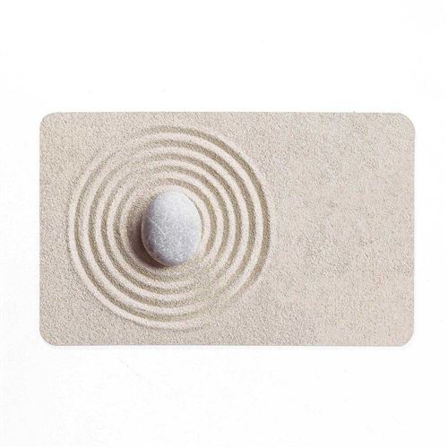 Non Communiqué Beige Tapis De Bain Imprimé "Serena" 50X80cm