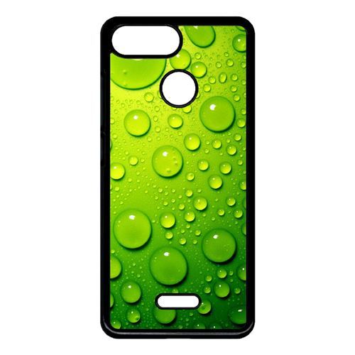 Coque My-Kase pour Redmi 6 - goutte d eau verte - Plastique Noir