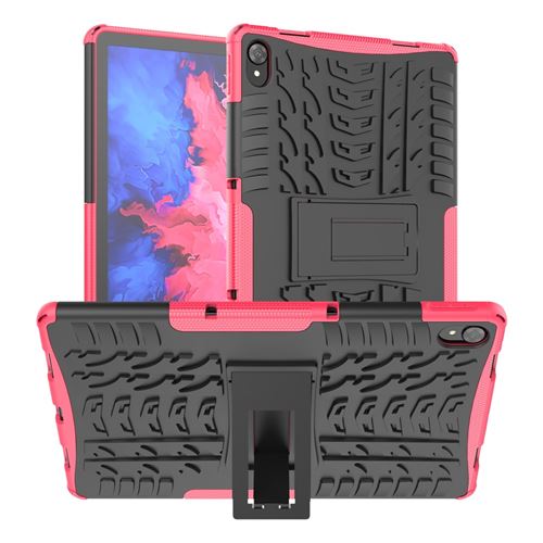 Non Communiqué Rose Coque En Tpu Texture Du Pneu, Antichoc Avec Béquille Pour Votre Lenovo Tab P11/P11 5G