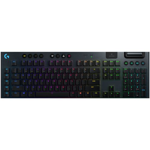 Logitech G G915 - Clavier - backlit - USB Bluetooth LIGHTSPEED - QWERTY - Portugais - commutateur : GL Tactile - carbone
