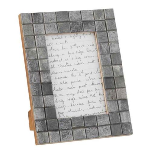 Non Communiqué Gris Cadre Photo Déco "Motif Carré" 10X15cm