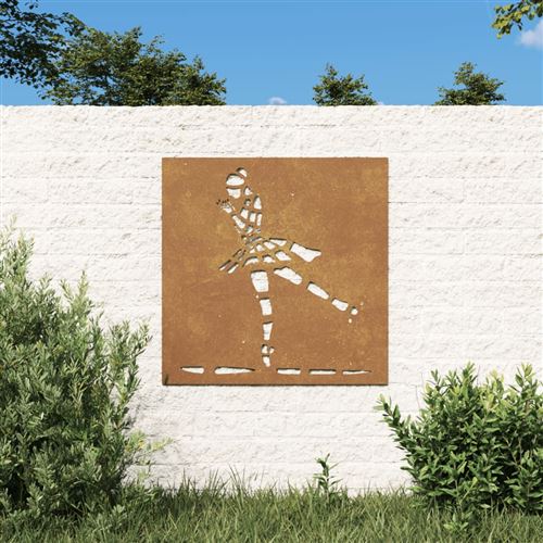 VidaXL Décoration murale jardin 55x55 cm motif de danseuse de ballet