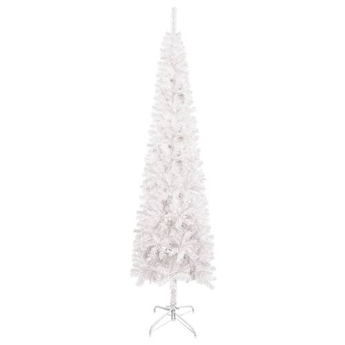 VidaXL Sapin de Noël étroit Blanc 180 cm