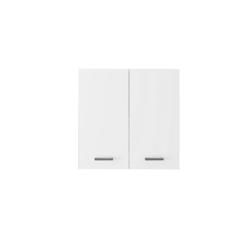 Meuble suspendue salle de bain armoire de toilette blanc MDF 60 x 60 x 31 cm