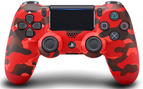 Manette sans fil Sony DualShock 4 Rouge Camouflage pour PlayStation 4 État correct - N/A reconditionné disponible sur Fnac