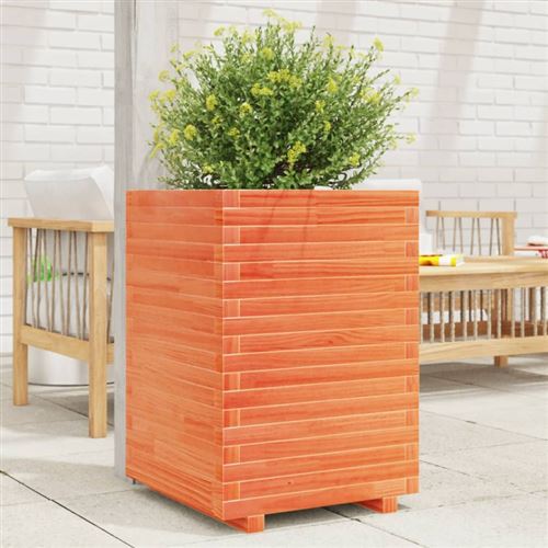 VIDAXL - Jardinière - Bois de Pin Massif - 50x50x72 cm - Marron - Image 3