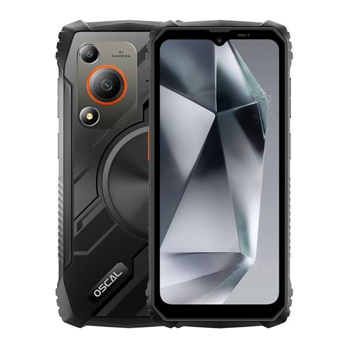 Smartphone Oscal MARINE 1 6.56 12Go 128Go Android 15 Telephone Portable dual sim 4G-Noir