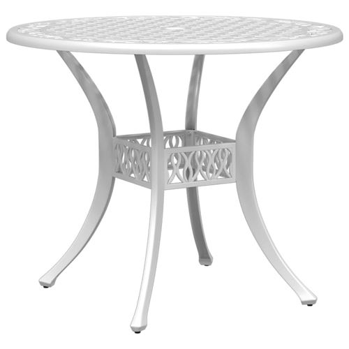 Vidaxl Blanc Table De Jardin - Ã˜90 Cm - Image 3