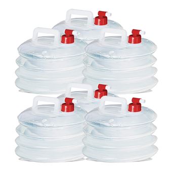 Bidon à Eau Pliable 5 Litres – Sans BPA, Robinet Intégré – Pour Camping, Randonnée, Urgence – Léger Et Réutilisable - 2