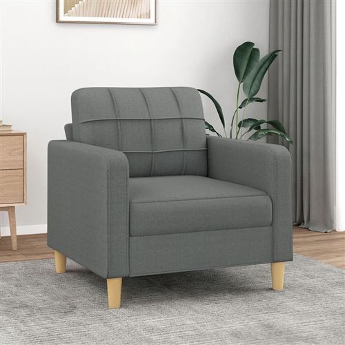 Vidaxl Gris Fauteuil Foncé 60 Cm Tissu - Image 2