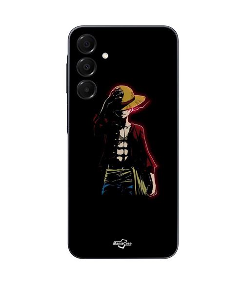 Coque Samsung Galaxy A16 one piece manga anime luffy fond noir Maniacase