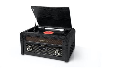 Système Chaîne Hifi CD 20W avec platine Vinyle - CD/FM/USB/AUX