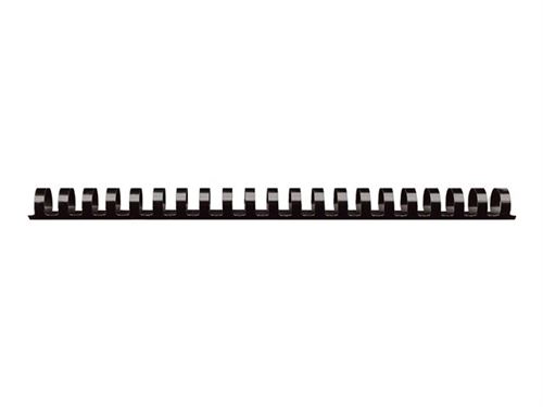 Albyco - 8 mm - 21 anneaux - A4 (210 x 297 mm) - 45 feuilles - noir - 100 unités peigne de reliure en plastique