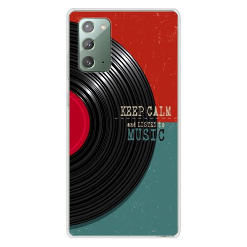 Coque en silicone imprimée compatible Samsung Galaxy Note 20 Keep calm
