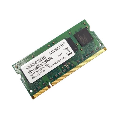 Barrette Mémoire 1Go Ram Ddr2 Swissbit Men12864D1Bc1Ep-30R So-Dimm Pc2-5300S