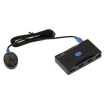 Switch RCA Audio/Vidéo 4x1 - Boîtier Métallique Pour Aiguillage Signal