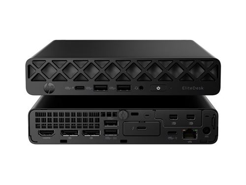 HP Elitedesk 8 G1A - Mini Ryzen 3 210 / Jusqu'À 4.7 Ghz - Ram 8 Go - SSD 256Go - Nvme - Radeon 740M - Gigabit Ethernet, Ieee 802.11Ax (Wi-Fi 6), Bluetooth 5.4 - Win 11 Pro - Moniteur : Aucun - Clavier : Français - Noir Jack - Smart Buy - Avec Services