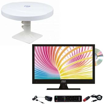 Pack tv led 16 hd dvd integre antenne tnt passive 40 cm dimensions L.37 cm h.23 cm p.5.5 cm - ANTARION - 1