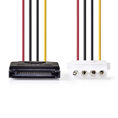 Câble d'alimentation interne - SATA 15-pin Male - Molex Female - 0.15 m NEDIS