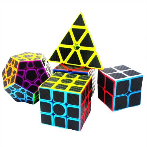 Rubi cube magique original style fibre de carbone et fluo casse-tête NEUF !! 