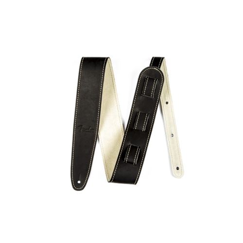 Fender - Ball Glove Leather Strap, Black - Sangle Guitare