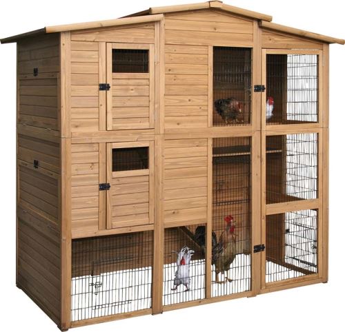 Comparer les prix de Kerbl - Poulailler en bois avec 6 accès indépendants
