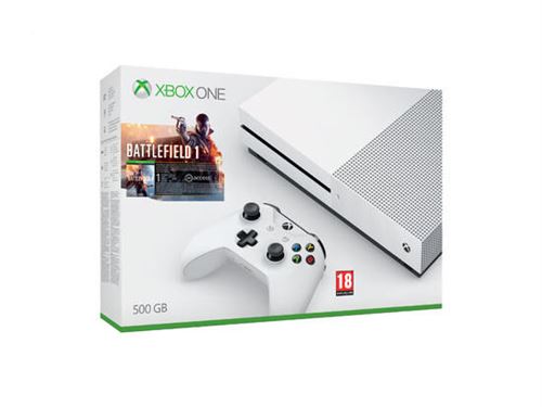Pack Console Xbox One S 500 Go + Battlefield 1