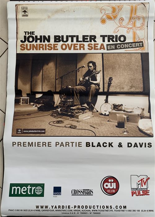 The John Butler TRIO - Sunrise Over Sea - 80x120cm - Affiche