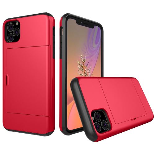 Coque en TPU hybride avec fente pour carte rouge pour votre Apple iPhone XR 6.1 pouces (2019)