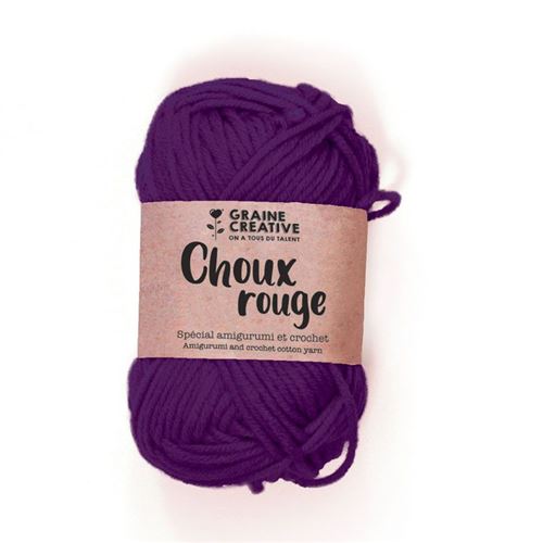 Fil de coton spécial crochet et amigurumi 55 m - violet - Graine Créative