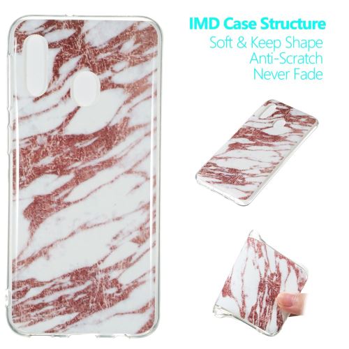 Coque en TPU motif de marbre IMD style N pour votre Samsung Galaxy A20e