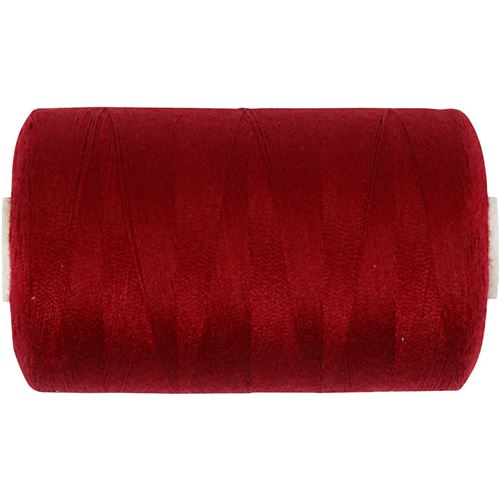 Creotime fil à coudre polyester bordeaux 1000 mètres