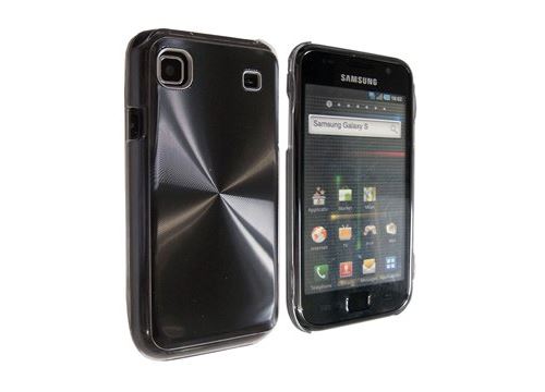 Coque rigide Shiny brillante noire pour Galaxy S i9000