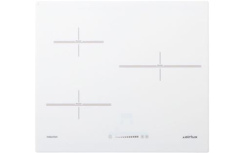 Airlux ATI632WHN - Table de cuisson à induction - 3 plaques de cuisson - Niche - largeur : 56 cm - profondeur : 49 cm - blanc - sans cadre - blanc pur