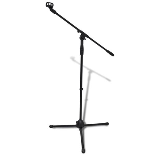 vidaXL Pied de microphone réglable en hauteur et pliable 70036