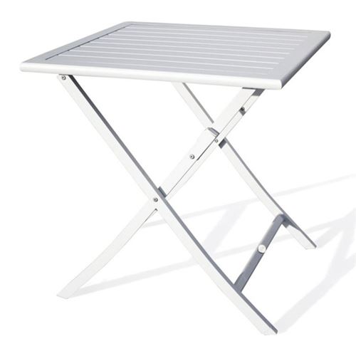 Alumob Gris Table De Jardin Pliante "Marius" 70Cm