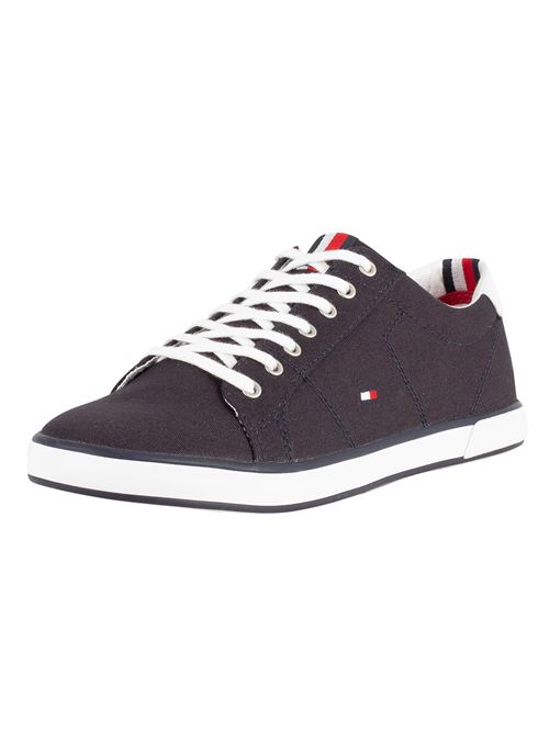 Tommy Hilfiger Homme Flag formateurs, Bleu