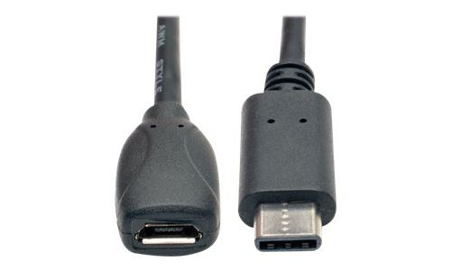 Tripp Lite 6 Inch USB 2.0 Hi-Speed Adapter Cable USB Type-C USB-C to USB Micro-B M/F 6 - Adaptateur de type C USB - 15 cm