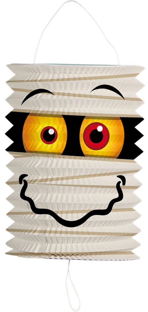 Folat lampion zombie junior 16 cm papier blanc/noir