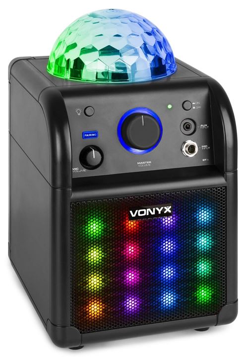 15€ sur Vonyx Sbs50b-plus Enceinte Karaoké Avec Microphone Et Jelly Ball -  Noir, Enceintes, baffle et amplis DJ, Top Prix