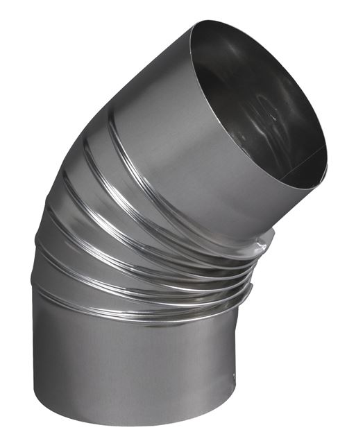 TEN - Coude Plissé 45° - Aluminium - 125 mm - Image 3