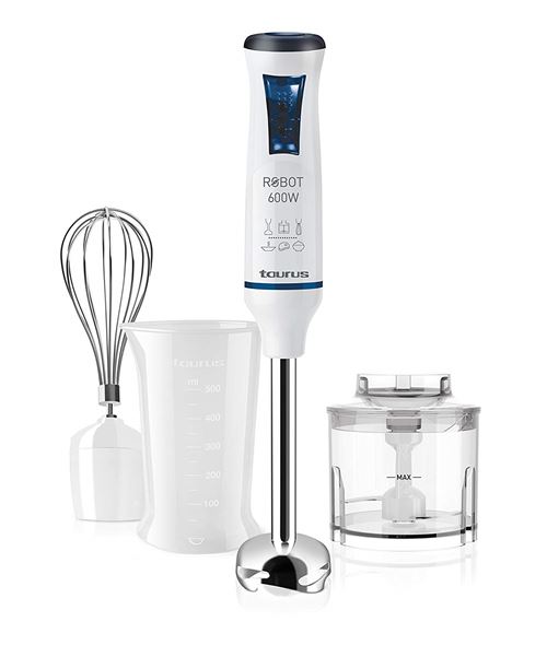 Taurus Robot 600 Plus Fouet, lames en acier inoxydable, puissance de 600 W