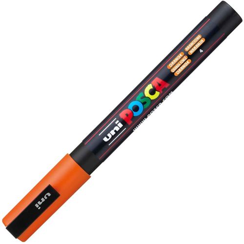 UNI-BALL Marqueur Pte conique fine POSCA PC3M 0,9 - 1,3mm Orange Fonc&eacute;