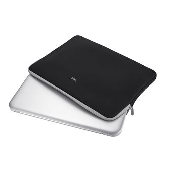 Trust Primo Pochette Ordinateur 15.6 Pouces, Housse Souple Légère 39,6 cm, Sacoche PC Portable Mince, Coque de Protection - Noir - 1